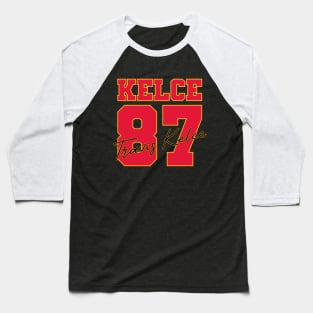 Travis Kelce NFL Kansas City Football (Font & Back) Baseball T-Shirt